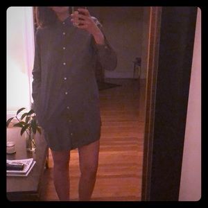 Steven Alan Shirt Dress - Tiny Navy Window Print